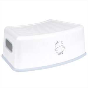 STEP STOOL HIPPO BLUE