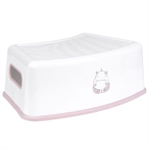 STEP STOOL HIPPO PINK