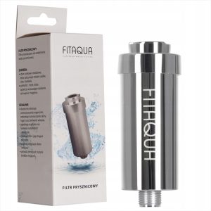 AM. FITAQUA ANTISCALING SHOWER FILTER METAL IN BOX
