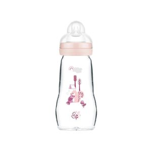 MAM FEEL GOOD GLASS BOTTLE 260ML GIRL
