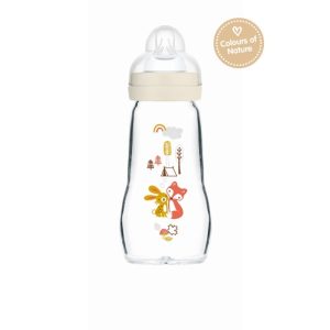 MAM FEEL GOOD GLASS BOTTLE 260ML FOREST UNISEX