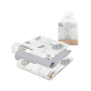 BAMBOO SWADDLES 3PCS 55*70CM FOX GRAY