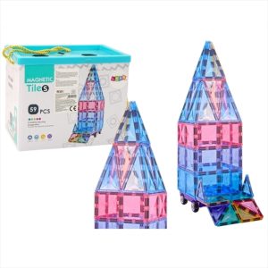 COLORFUL MAGNETIC BUILDING BLOCK PANEL SET 59PCS