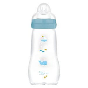 MAM FEEL GOOD GLASS BOTTLE 260ML BOY