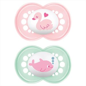 MAM PACIFIER SILICONE ORIGINAL 6-16M TRITAN CRYSTAL GIRL